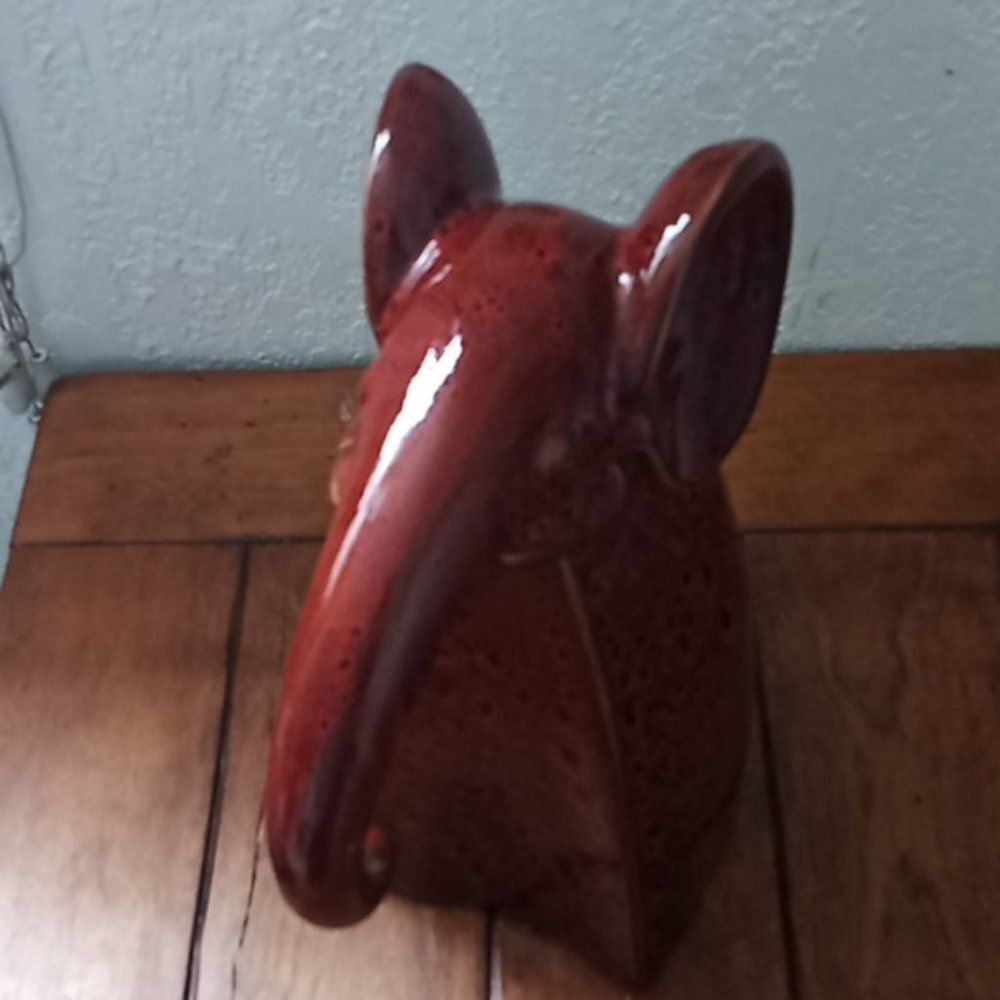 Red figure elephant ceramic decor - Picture 4 of 10
